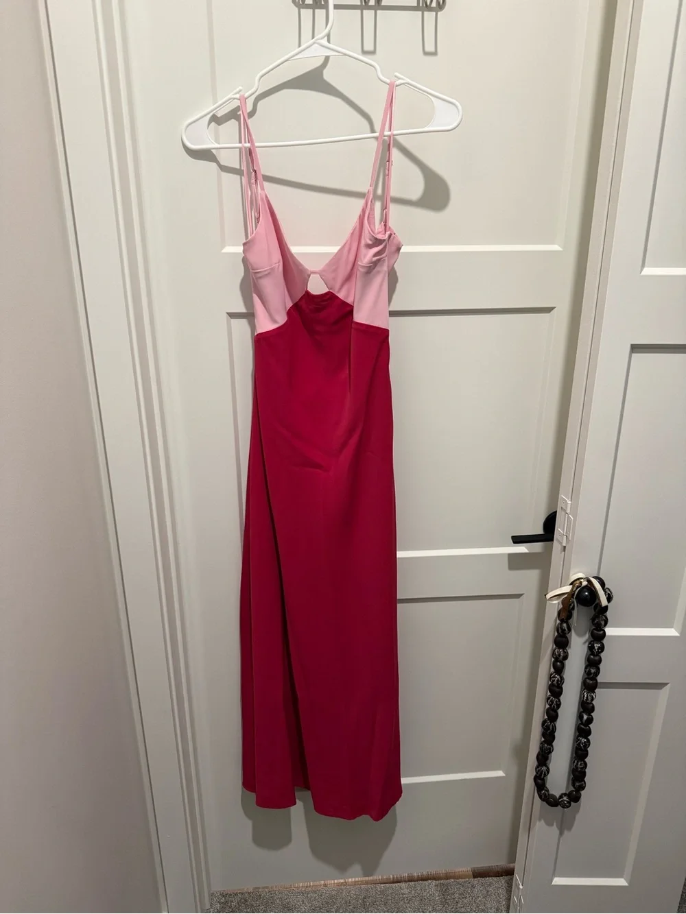 Abercrombie & Fitch Two-Tone Pink Maxi Slip Dress